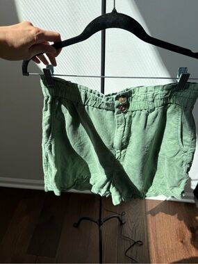 GAP Women's Light Green Paperbag Waist Shorts